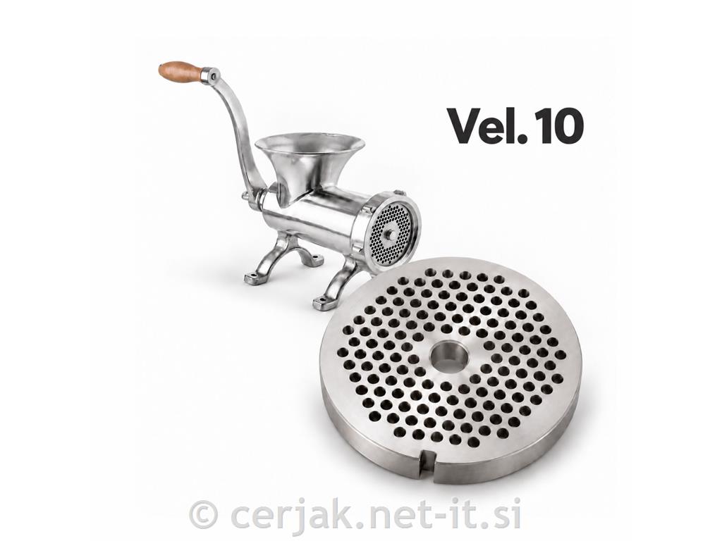 Samobrusilna plošča za mesoreznico inox št. 10