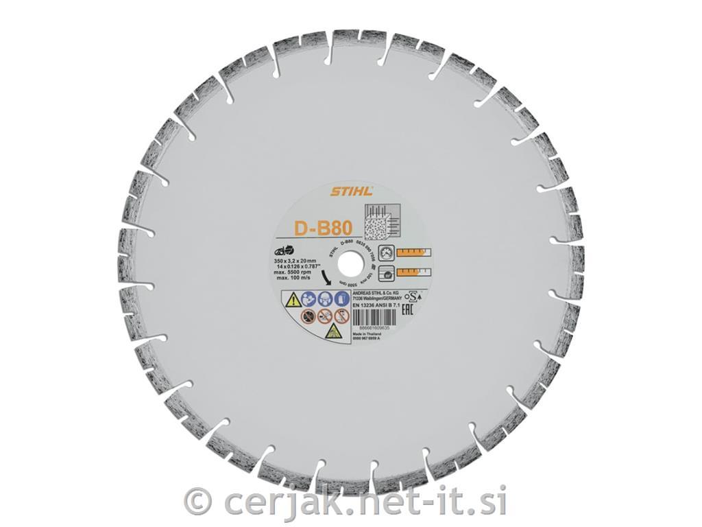 Diamantna plošča &Oslash; 350 mm D-B 80, beton STIHL