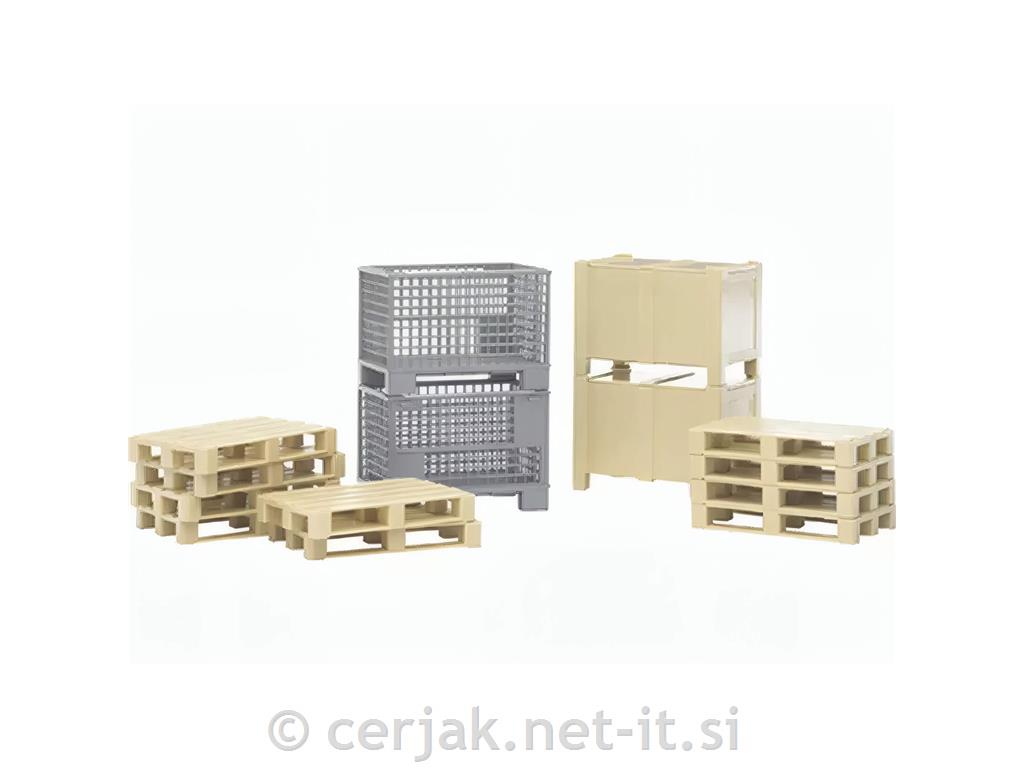 Set palet in zabojev