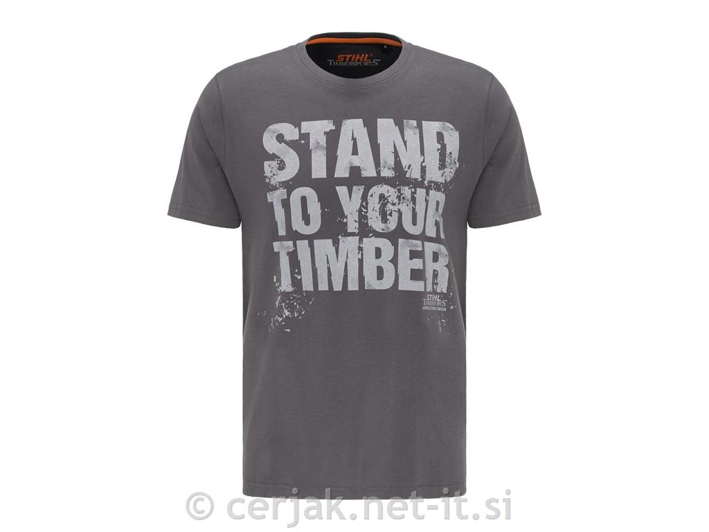 Moška majica "STAND TO YOUR TIMBER" siva STIHL