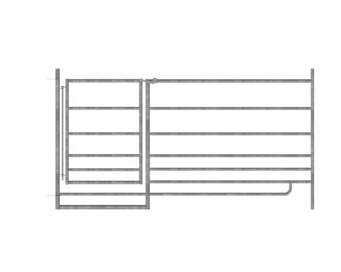 Modularna ograda z vrati cink. 0,92 × 1,83m