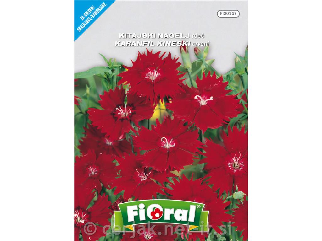 Kitajski nagelj rdeč (Dianthus chinensis) enoletnica, 0,5g