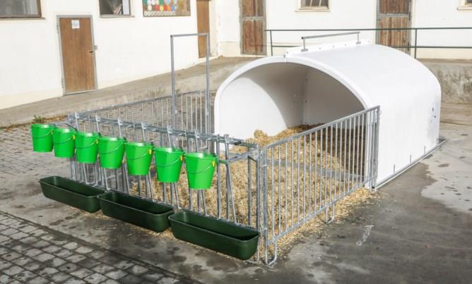 Velika staja Premium XXL z ograjo z vrati