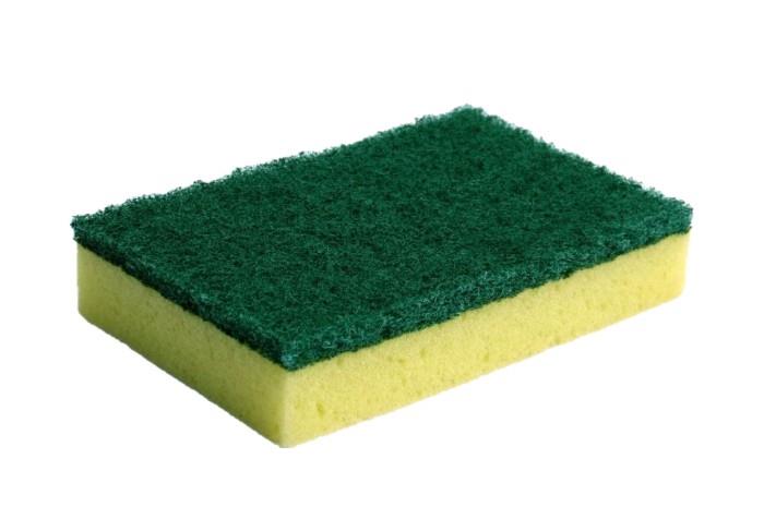Čistilna gobica z abrazivno stranjo dimenzije 8 x 12 cm