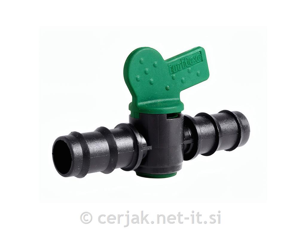 Spojka z ventilom za večletno kapljično cev, 16 mm