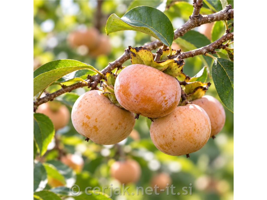 Kaki v loncu Diospyros lotus