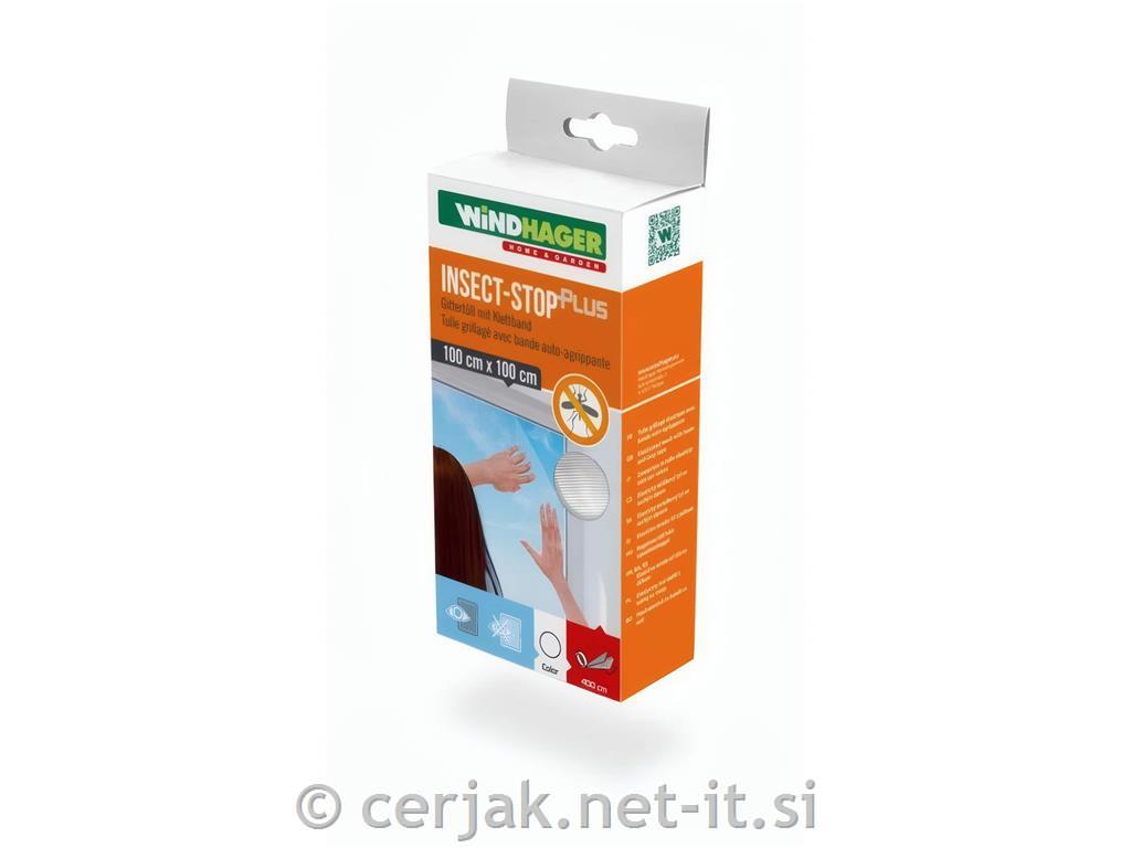 Windhager komarnik za okno Plus 1 x 1m, bel