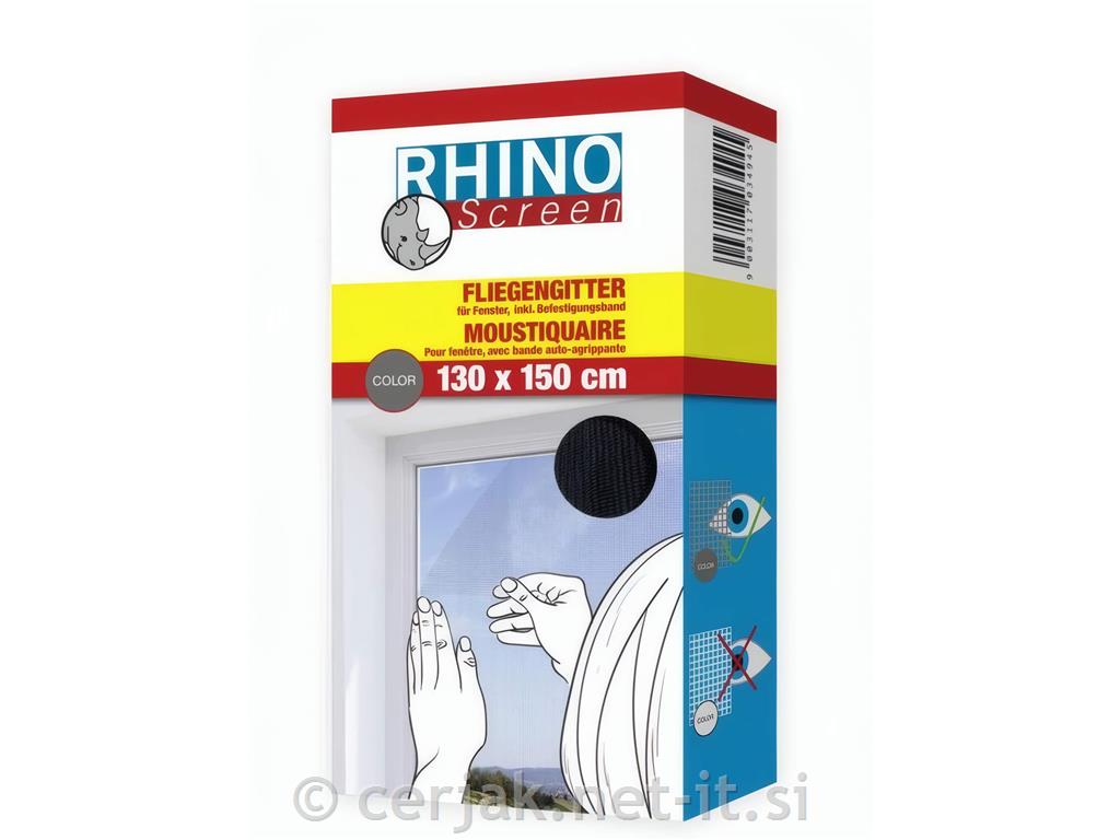 Windhager Komarnik za okno Rhino 1,3 x 1,5m, črna