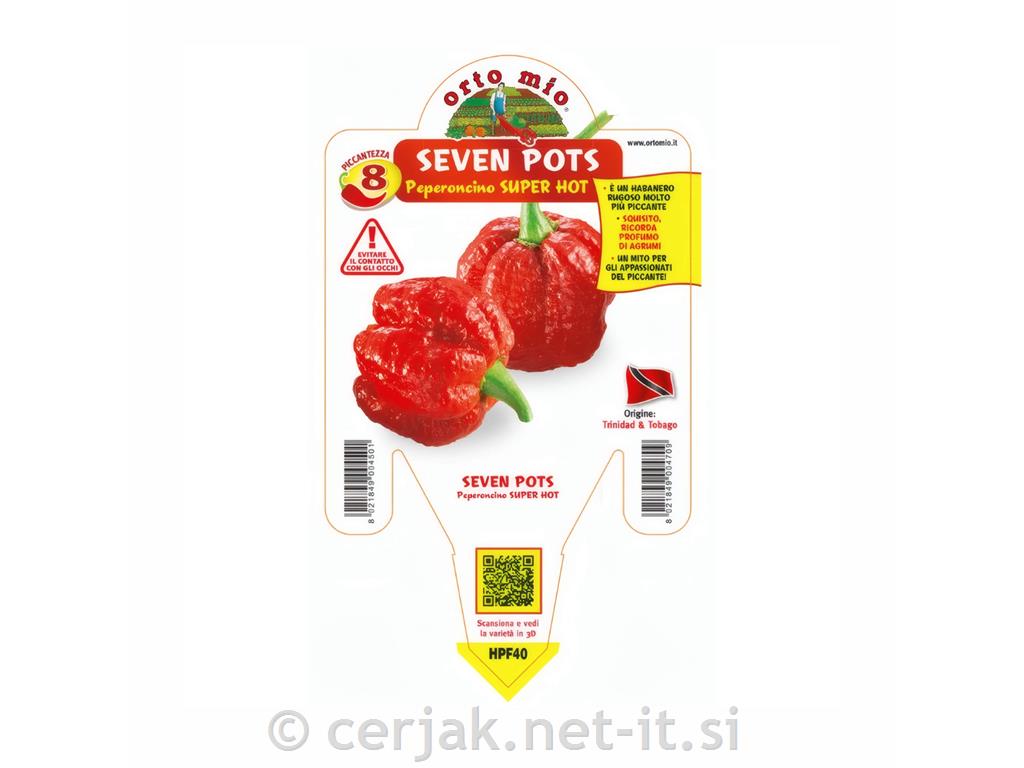 Čili paprika Seven Pots Red, 1 kos