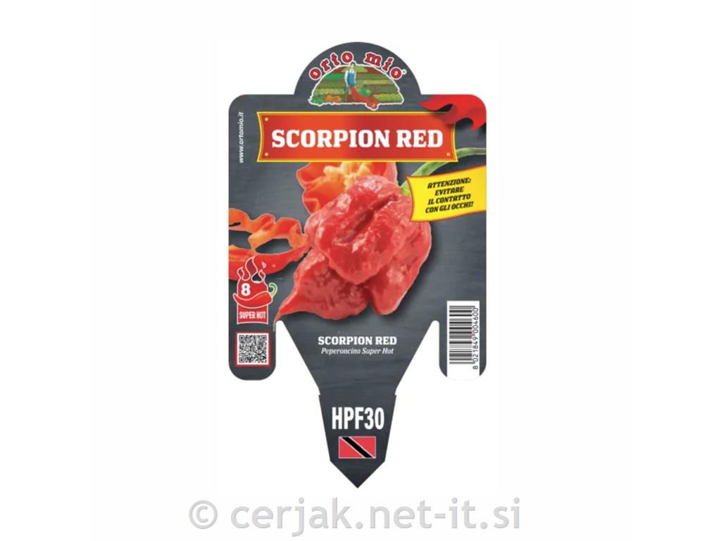 Čili paprika Scorpion Red, 1 kos
