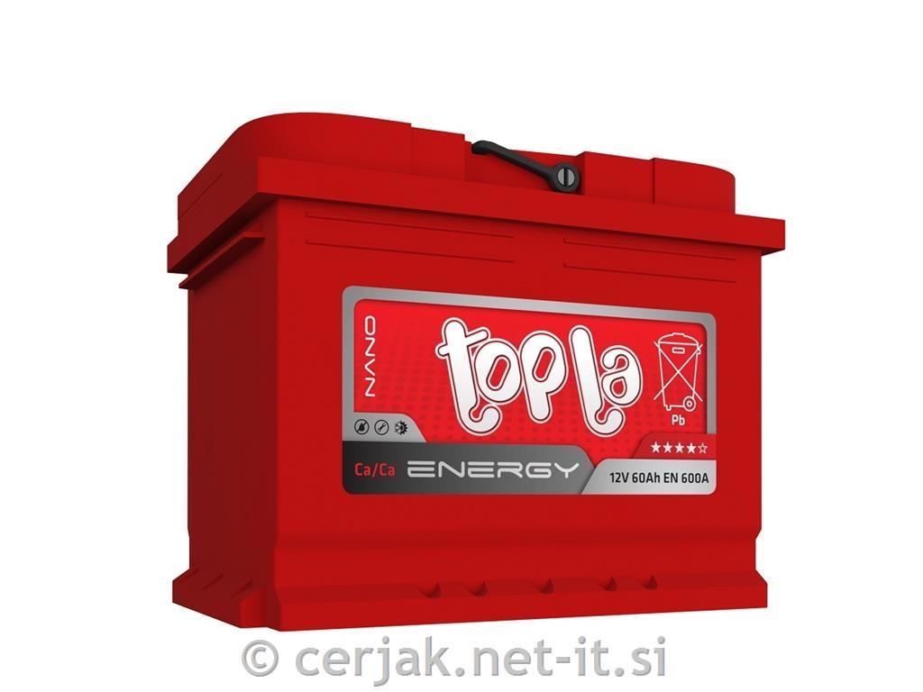 Akumulator Energy 60 Ah, 12V TOPLA