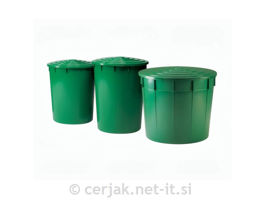 Kad za deževnico s pokrovom in pipo 200 L