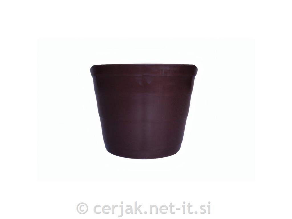 Lonec cvetlični PVC 16 rjav