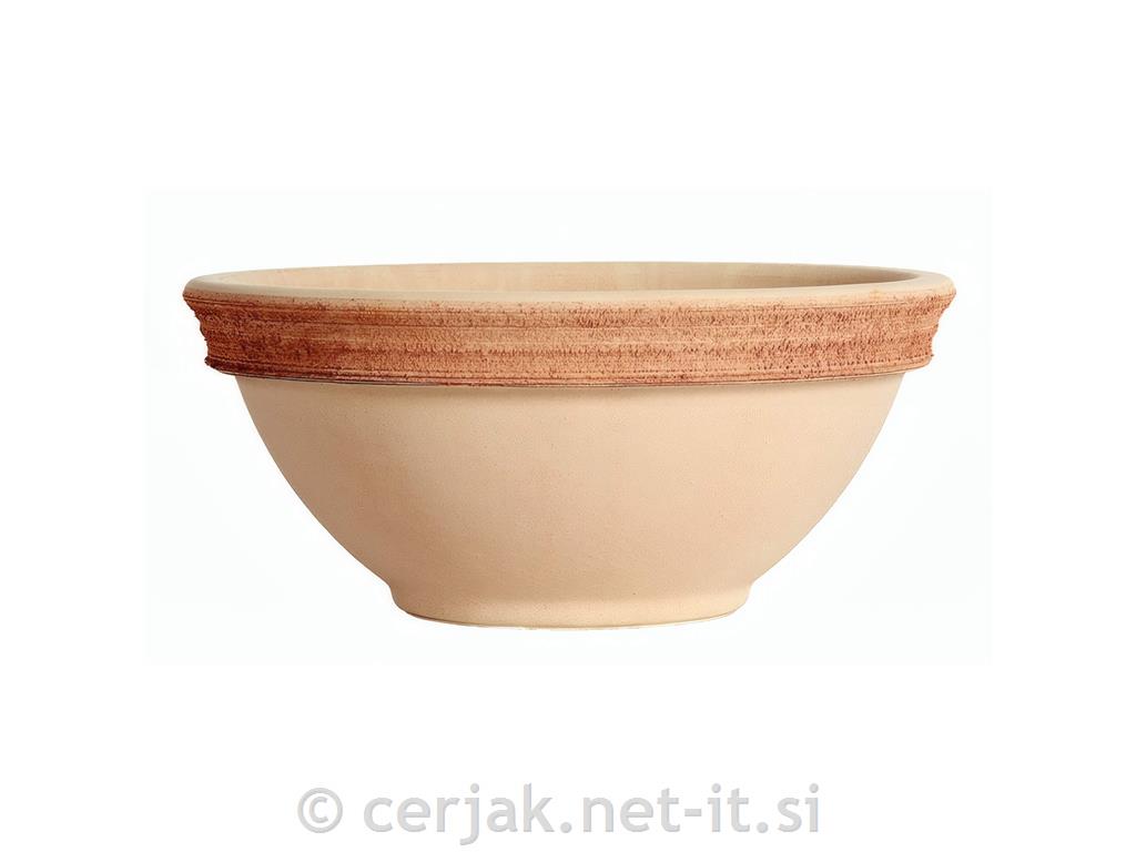 Glinen cvetlični lonec Graffiato Ciclamin 28 cm