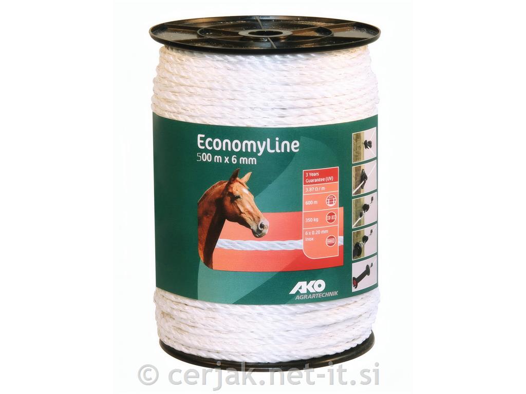Vrv EconomyLine bela 6 mm, (350 kg) - 500 m