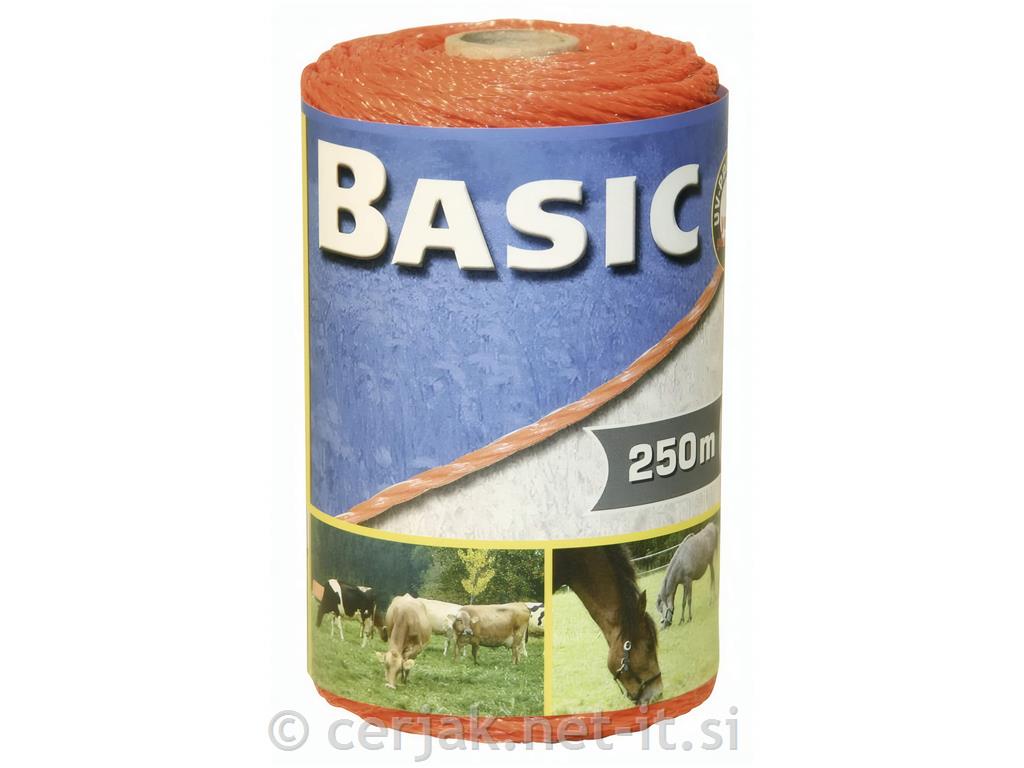 Žica Basic 3 × 0,16 (60 kg) - 250 m oranžna