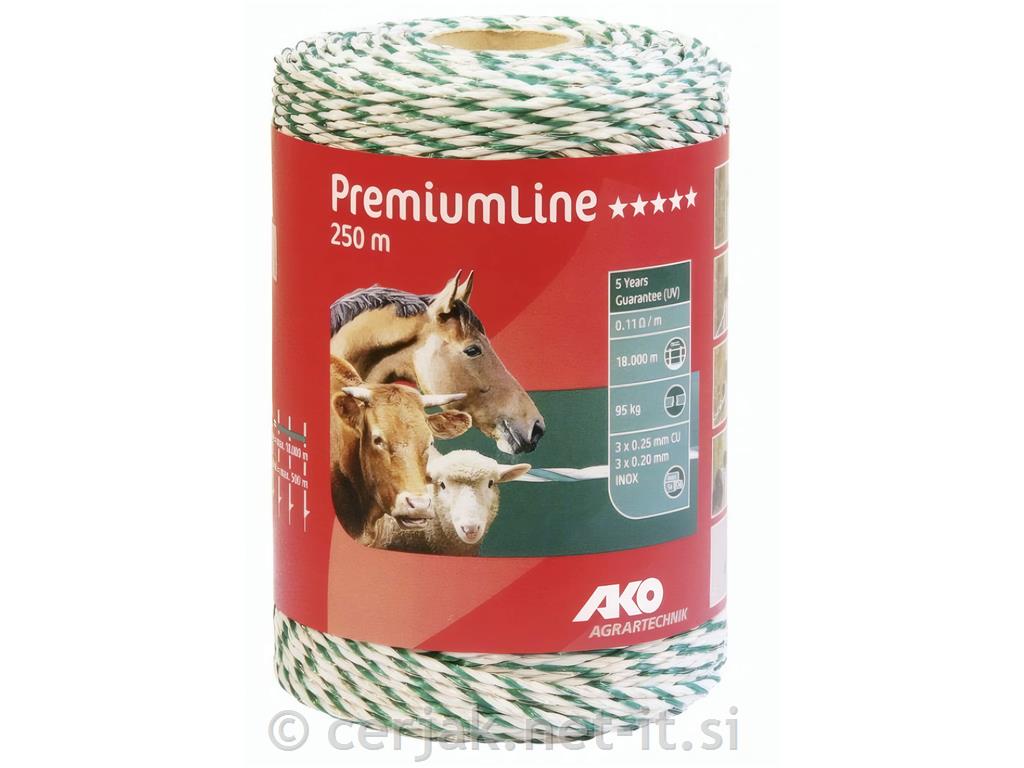 Žica PremiumLine (95kg) 250m zelena