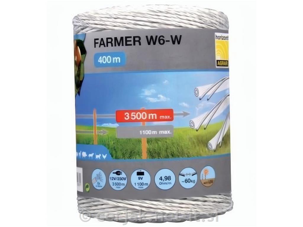 Žica JUMBO Farmer 6 inox 400 m, bela