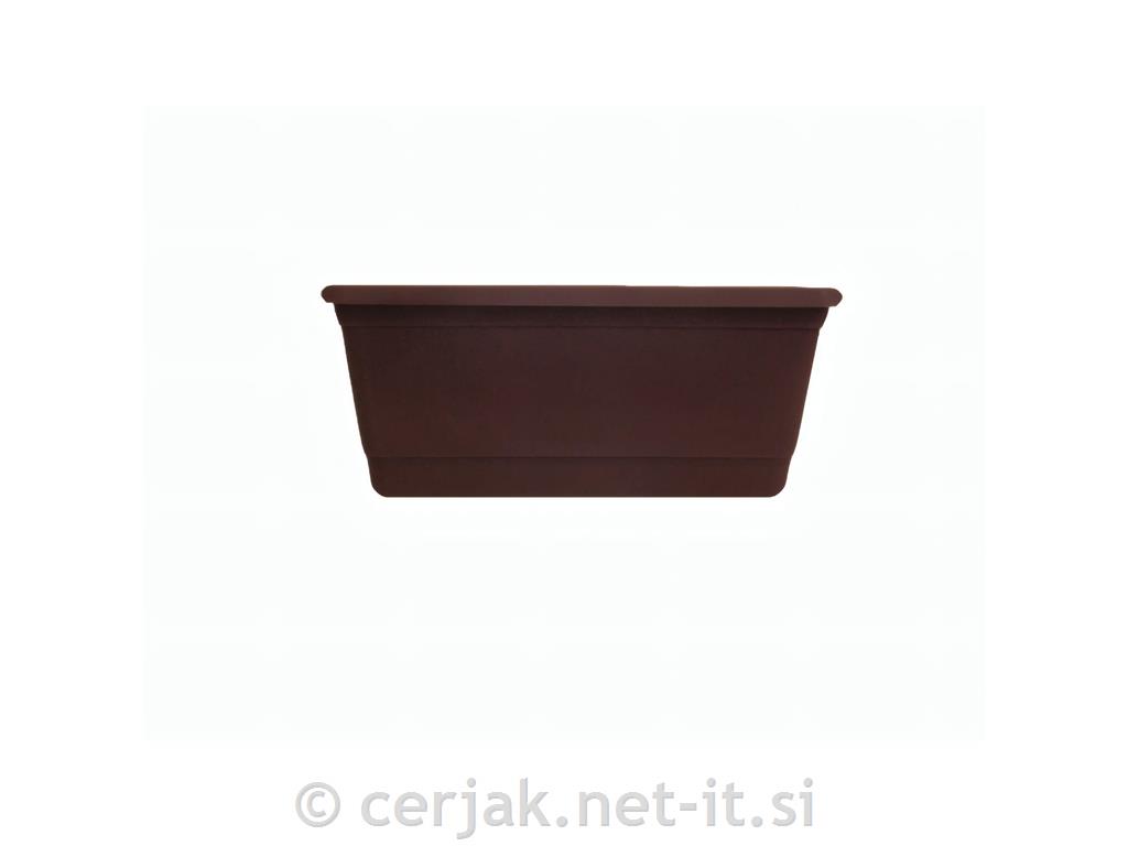 Cvetlično PVC korito XL 80 rjavo