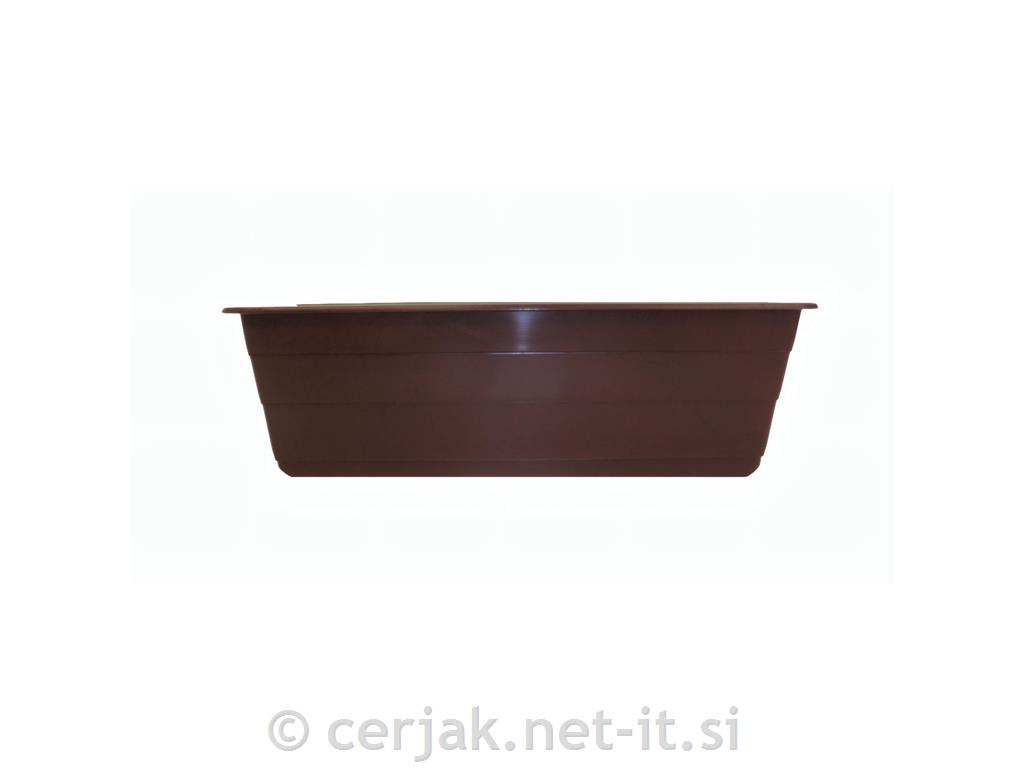 Cvetlično PVC korito 80 rjavo