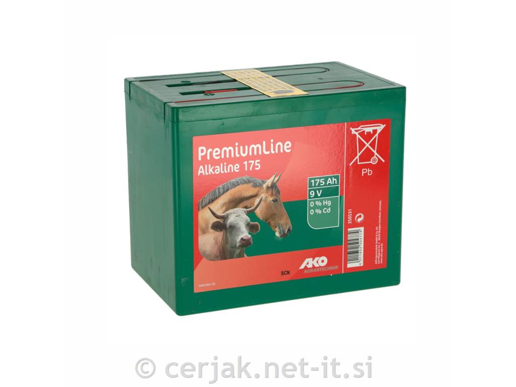 Alkalna zaprta baterija 9 V, 175Ah