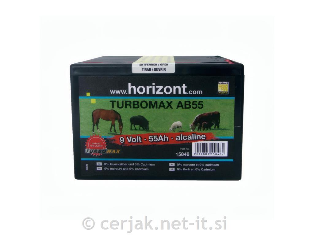 Baterija Horizont TURBOMAX AB55 9V 9V / 55Ah