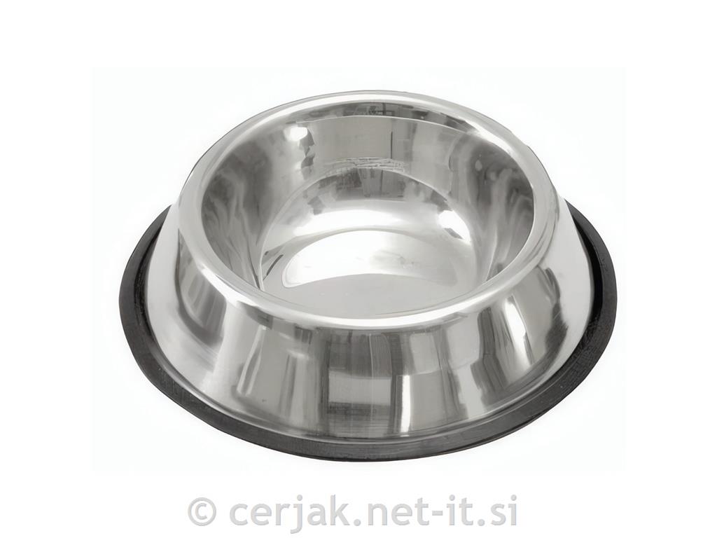 Posoda inox z gumi dnom 900 ml