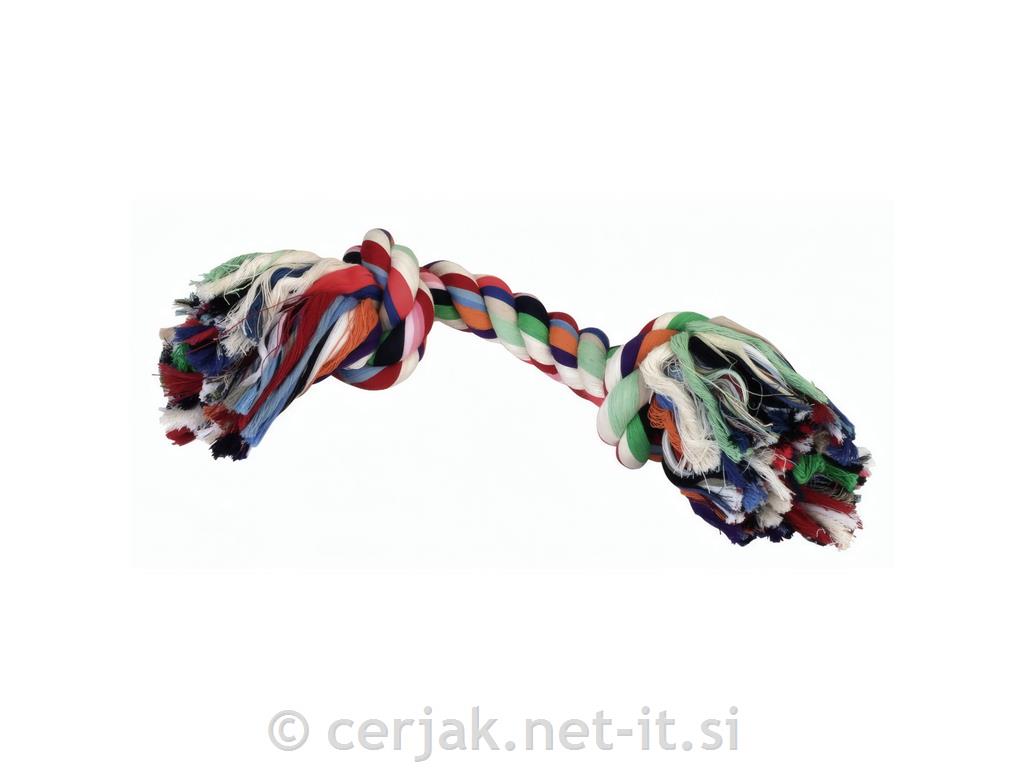 Igrača za psa-bombažna vrv z vozli 37cm
