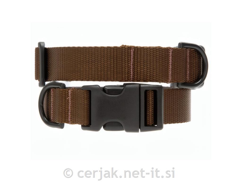 Ovratnica Nylon 40-63 cm, rjava