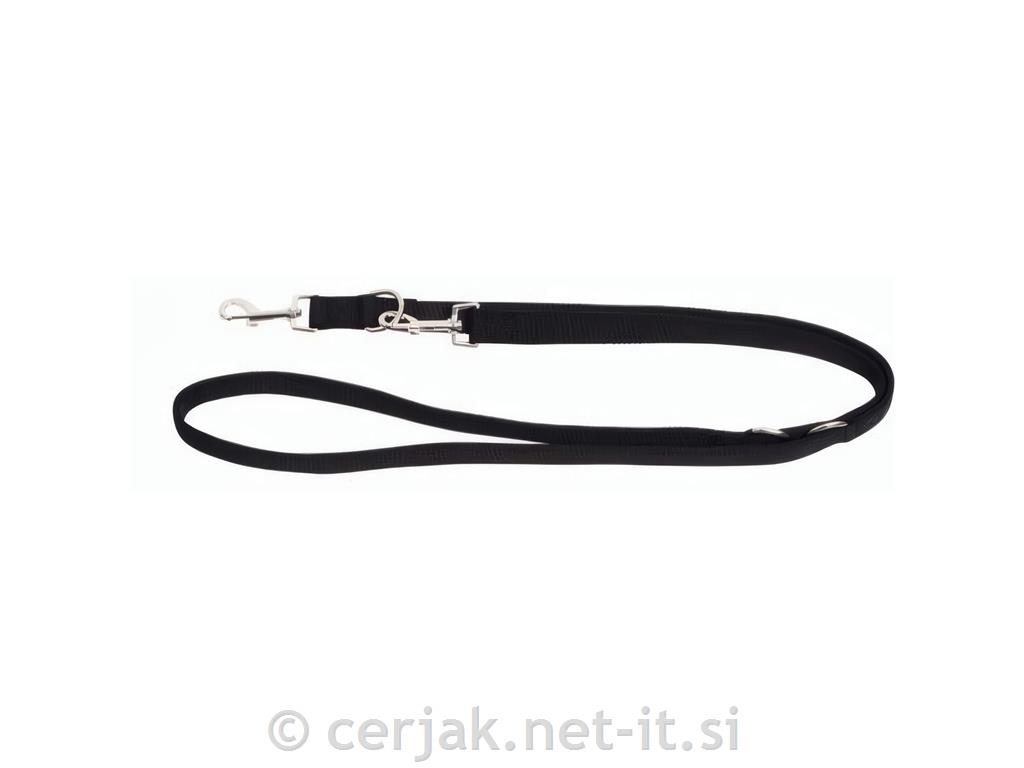 Povodec Miami Plus 200cm/25mm, črn