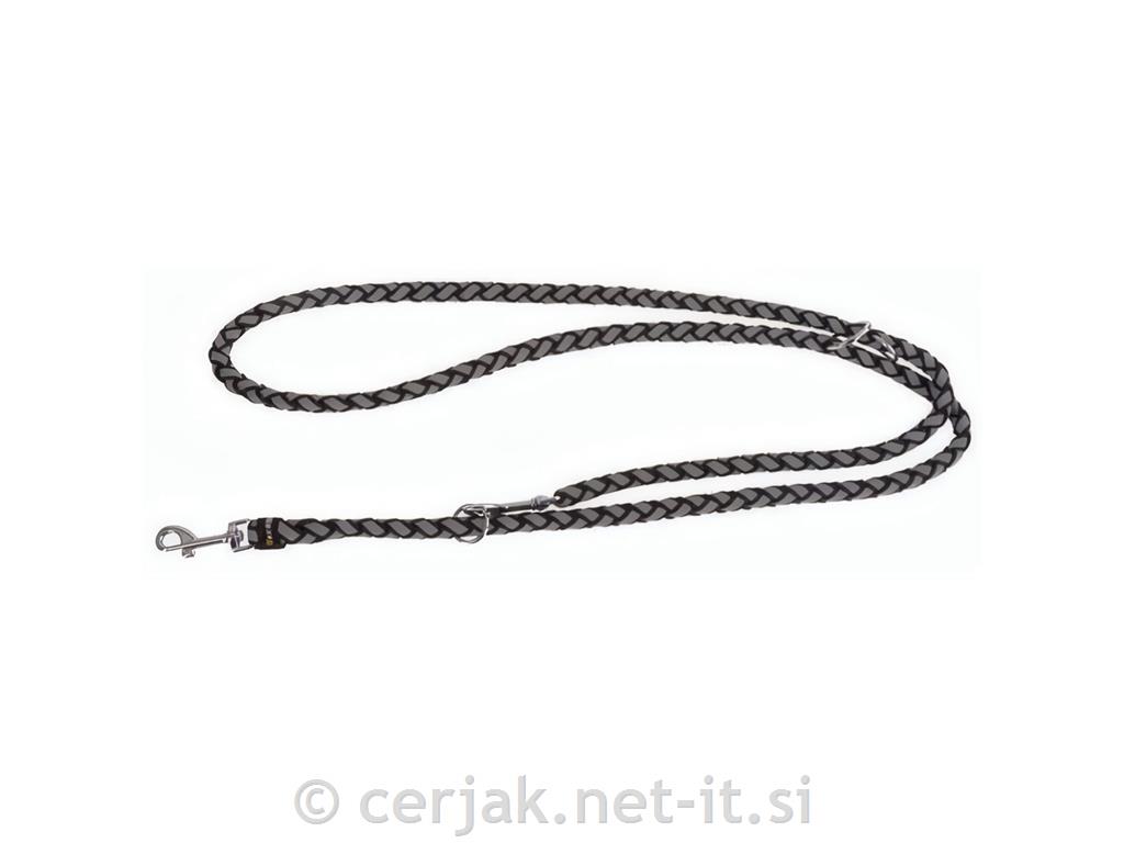 Povodec odsevni Maxi Safe 200 cm/12 mm, črn