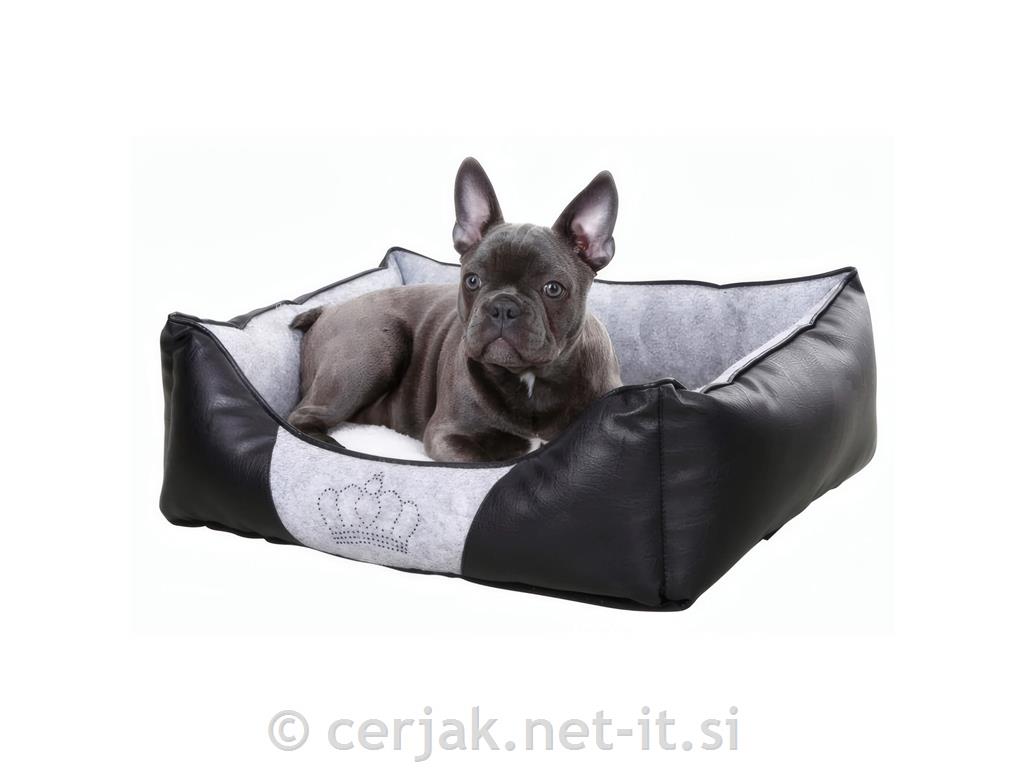 Mehko ležišče Chiara, svetlo siva/črna
