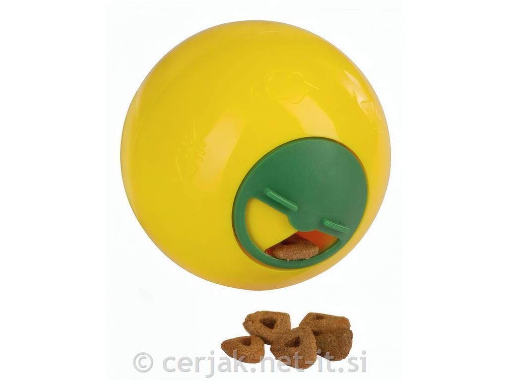 Igrača za mačka - Snackball rumena 7,5cm