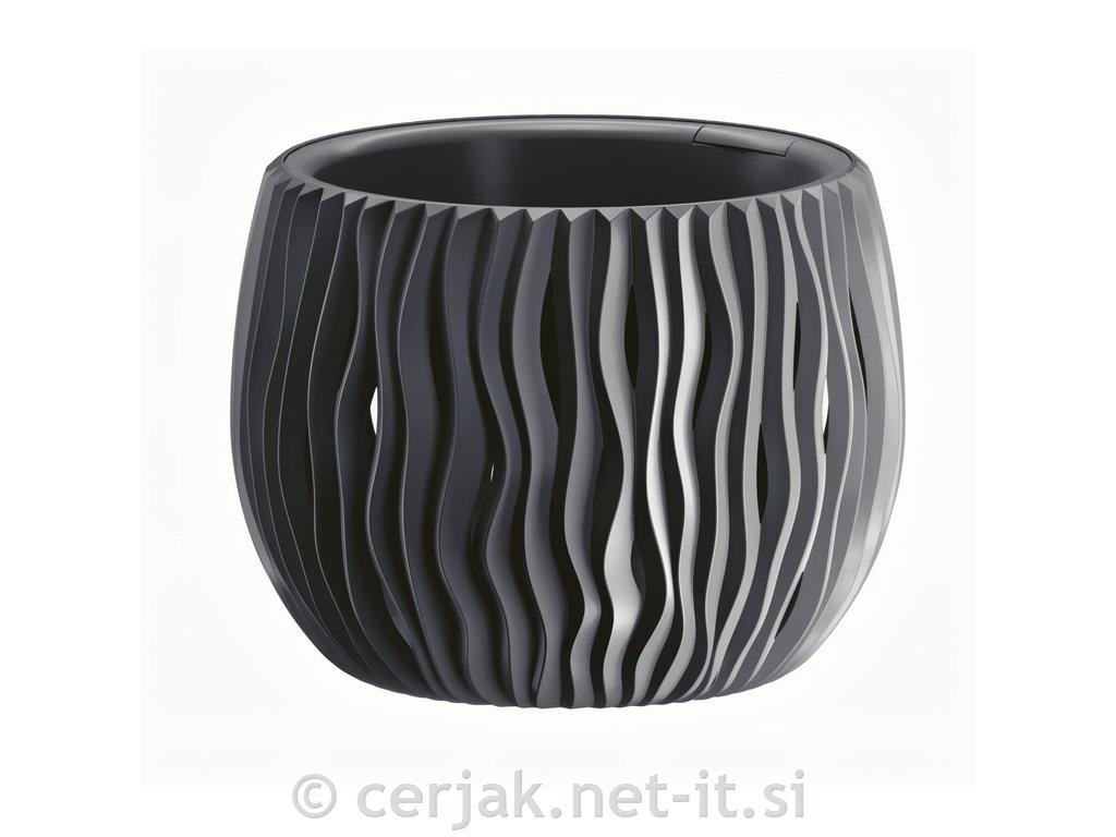 Lonec cvetlični Sandy antracit, 18cm