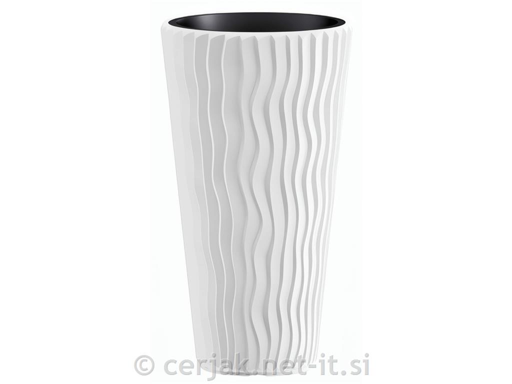 Vaza cvetlična Sandy bela, 30cm