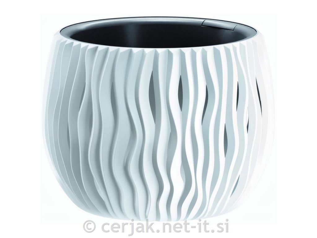 Lonec cvetlični Sandy bel, 18cm