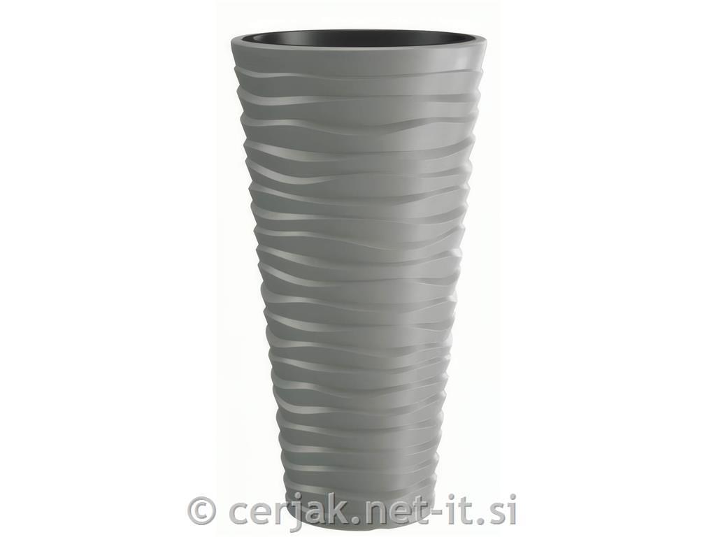 Vaza cvetlična Sand siva, 40cm