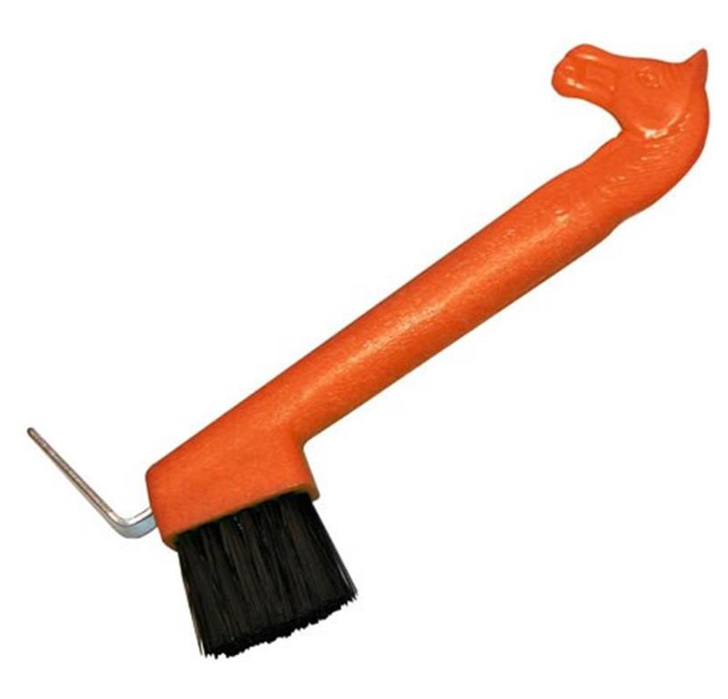 Strgalo za kopito s konjsko glavo, oranžno