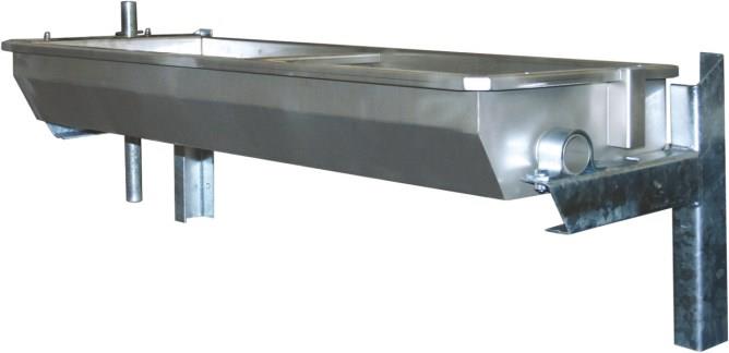 Napajalno korito ogrevano talno prekucno 2m - inox