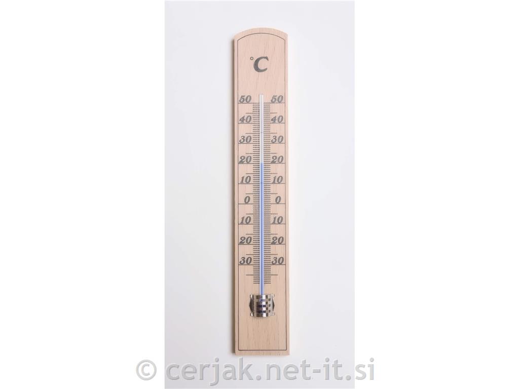Zunanji leseni termometer
