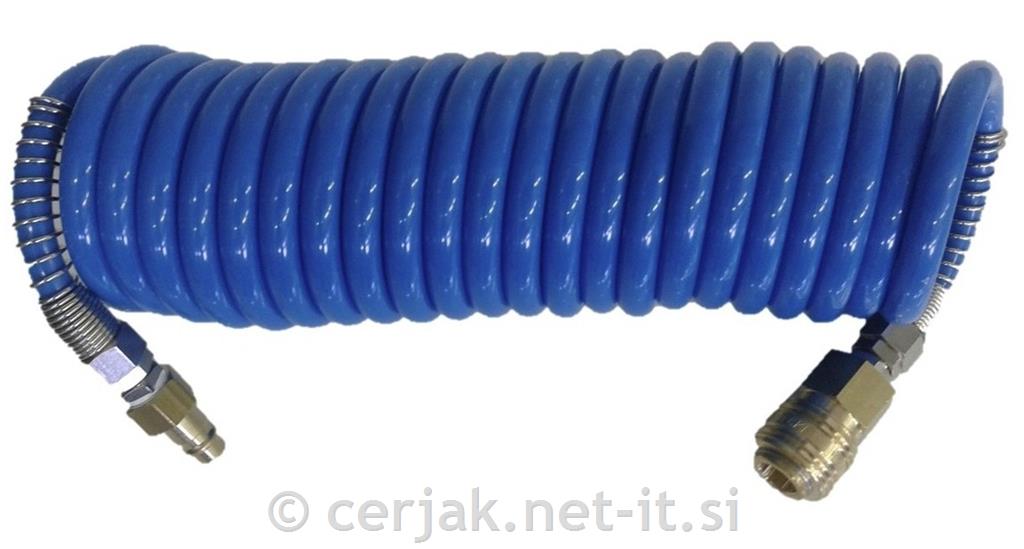 Spiralna cev PU s priključki 10m