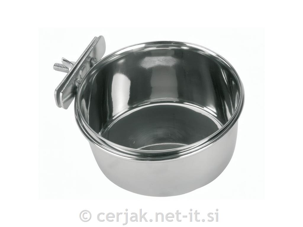 Posoda za ptice inox z vijakom 300 ml