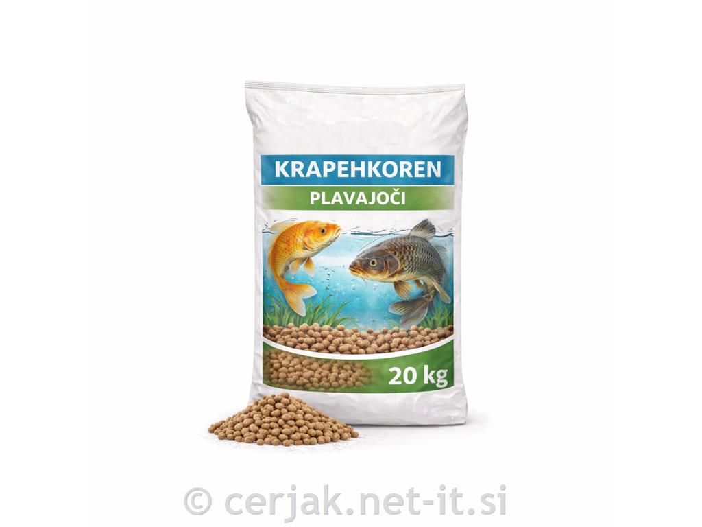Krapekoren plavajoči za ribe, 20kg