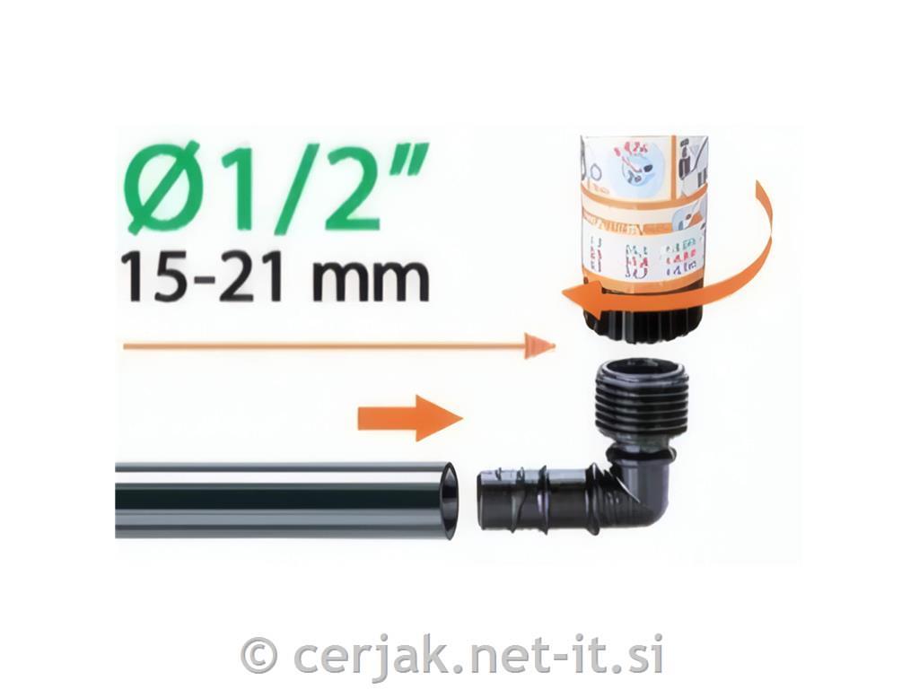 Koleno z navojem Rain jet 1/2", Claber