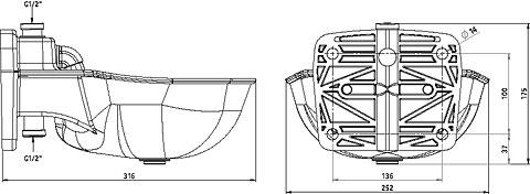Napajalnik K75 umetna masa s cevnim ventilom