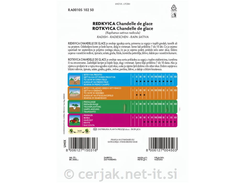 Redkvica Ledena sveča, 8 g