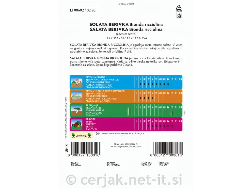 Solata berivka za rezanje, 8 g