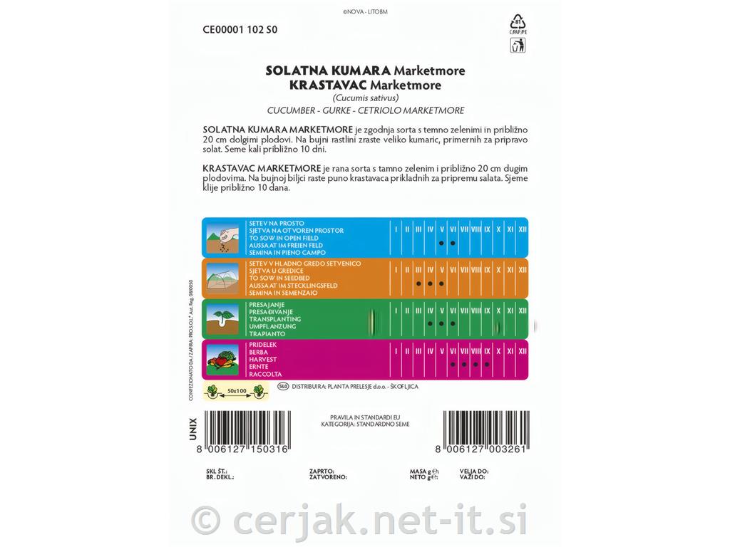 Solatne kumare Marketmore, 5 g