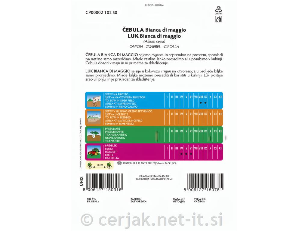 Čebula Majski srebrnjak, 4 g