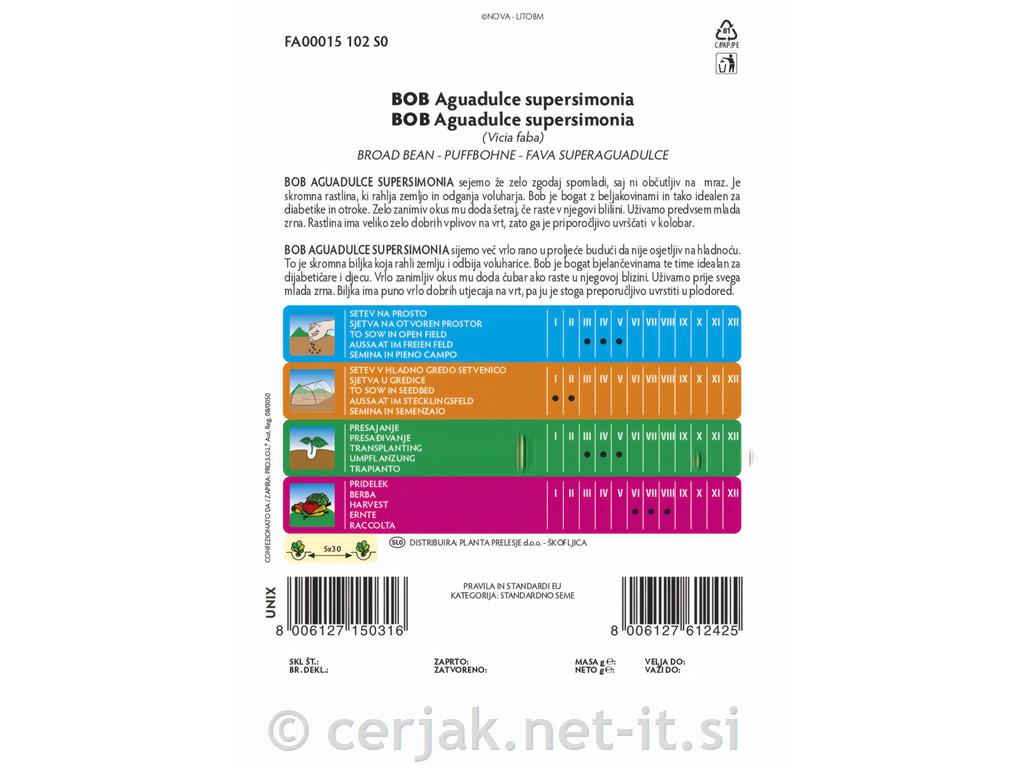 Bob Aquadulce, 30 g